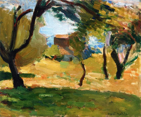 {{ product_title }} Fine Art Print | {{ product_vendor }} Jakero77 Henri Matisse - Corsican Landscape (1898) Impressionism Signed - 17"x22" Print Art Print  Jakero77