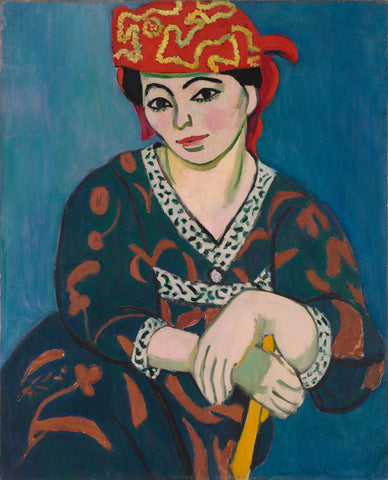 {{ product_title }} Fine Art Print | {{ product_vendor }} Jakero77 Henri Matisse - Madras Rouge [The Red Madras Headdress] (1907) Signed - 17" x 22" Fine Art Print Art Print  Jakero77