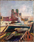 {{ product_title }} Fine Art Print | {{ product_vendor }} Jakero77 Henri Matisse - Notre Dame Cityscape (1900) Signed - 17" x 22" Fine Art Print Art Print  Jakero77