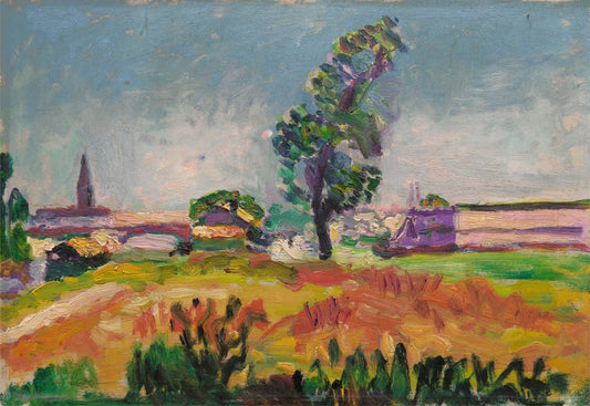 {{ product_title }} Fine Art Print | {{ product_vendor }} Jakero77 Henri Matisse - Paysage Des Environs De Toulouse, Le Pont Des Demoiselles (1898) - 17" x 22" Fine Art Print Art Print  Jakero77