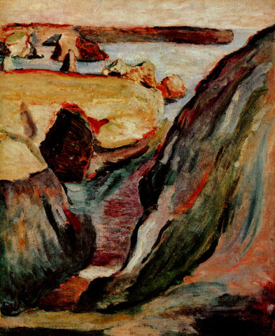 {{ product_title }} Fine Art Print | {{ product_vendor }} Jakero77 Henri Matisse - Rochers a Belle Île (1896) - 17" x 22" Fine Art Print Art Print  Jakero77