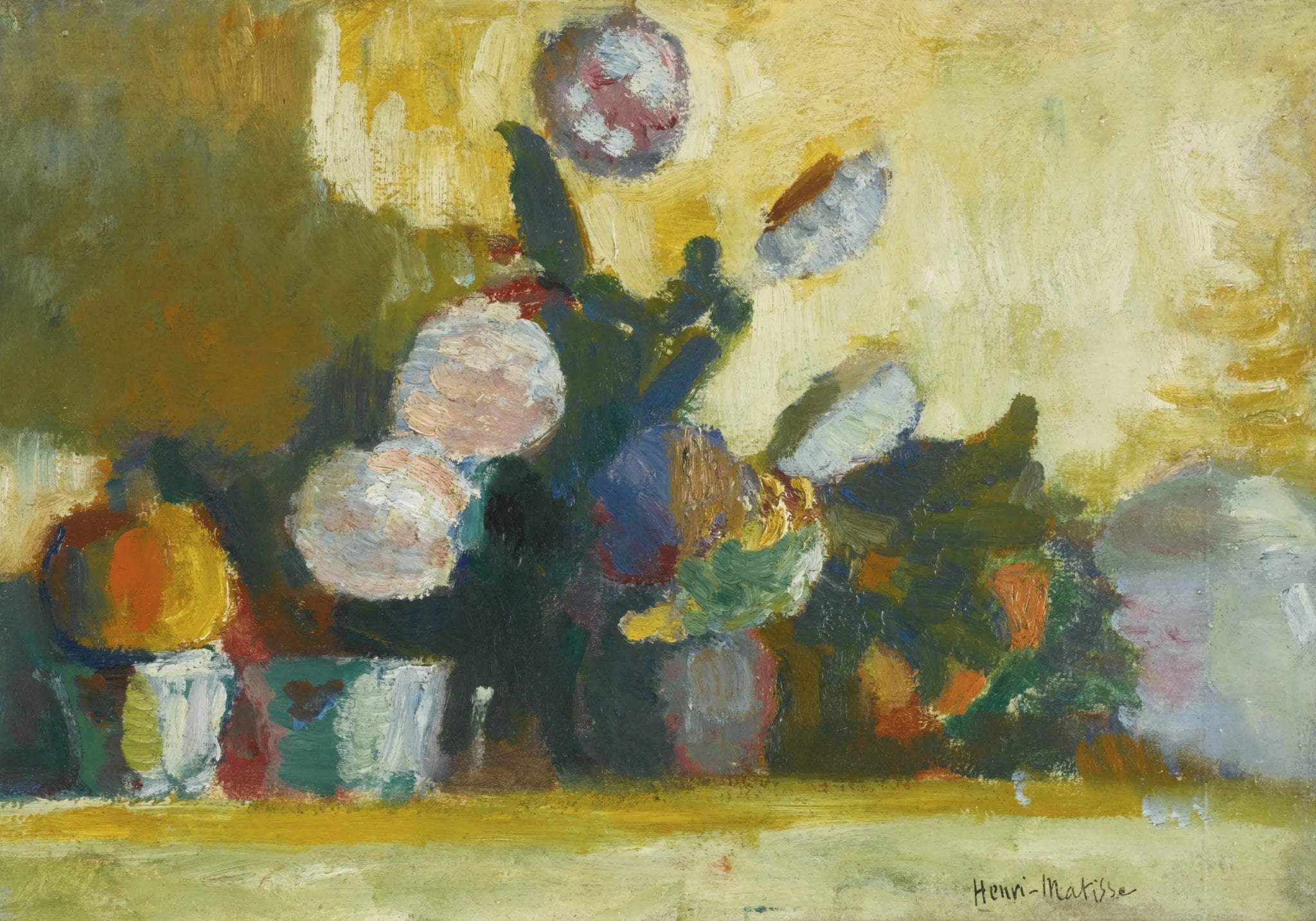 {{ product_title }} Fine Art Print | {{ product_vendor }} Jakero77 Henri Matisse - Snowballs (Flower Painting) 1900 Signed - 17"x22" Fine Art Print Art Print  Jakero77