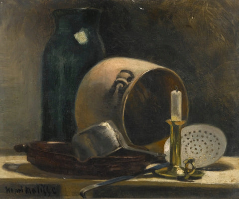 {{ product_title }} Fine Art Print | {{ product_vendor }} Jakero77 Henri Matisse - Still Life with Earthen Pot (1892) Signed - 17"x22" Fine Art Print Art Print  Jakero77
