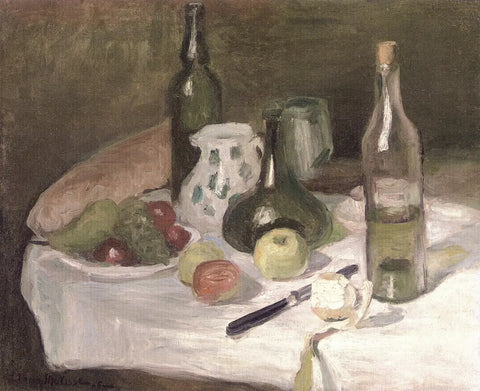 {{ product_title }} Fine Art Print | {{ product_vendor }} Jakero77 Henri Matisse - Still Life with Fruit & Bottles (1896) Signed - 17" x 22" Print Art Print  Jakero77