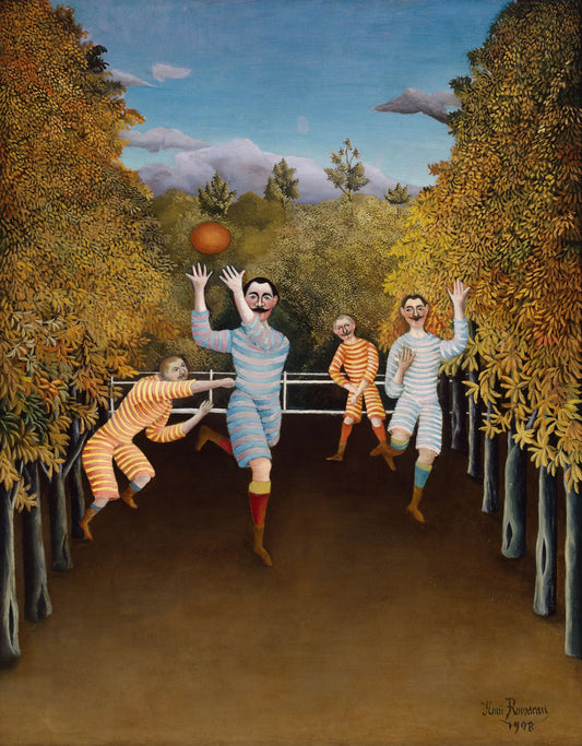 {{ product_title }} Fine Art Print | {{ product_vendor }} Jakero77 Henri Rousseau - The Football Players (1908) - 17" x 22" Fine Art Print Art Print  Jakero77
