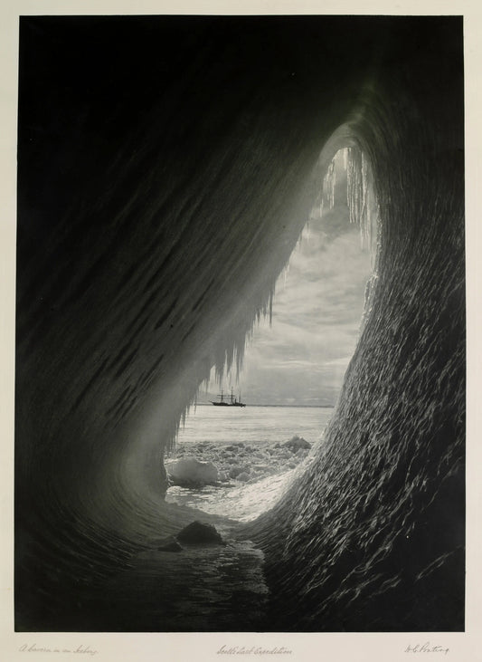 {{ product_title }} Fine Art Print | {{ product_vendor }} Jakero77 Herbert Ponting - A Cavern in an Iceberg, Antarctica (1910) - 17"x22" Art Print Art Print  Jakero77