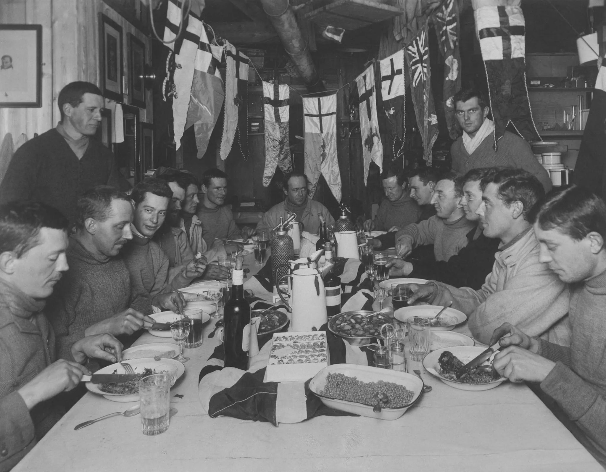 {{ product_title }} Fine Art Print | {{ product_vendor }} Jakero77 Herbert Ponting - Captain Scott's Birthday Antarctica (1911) - 17"x22" Art Print Art Print  Jakero77