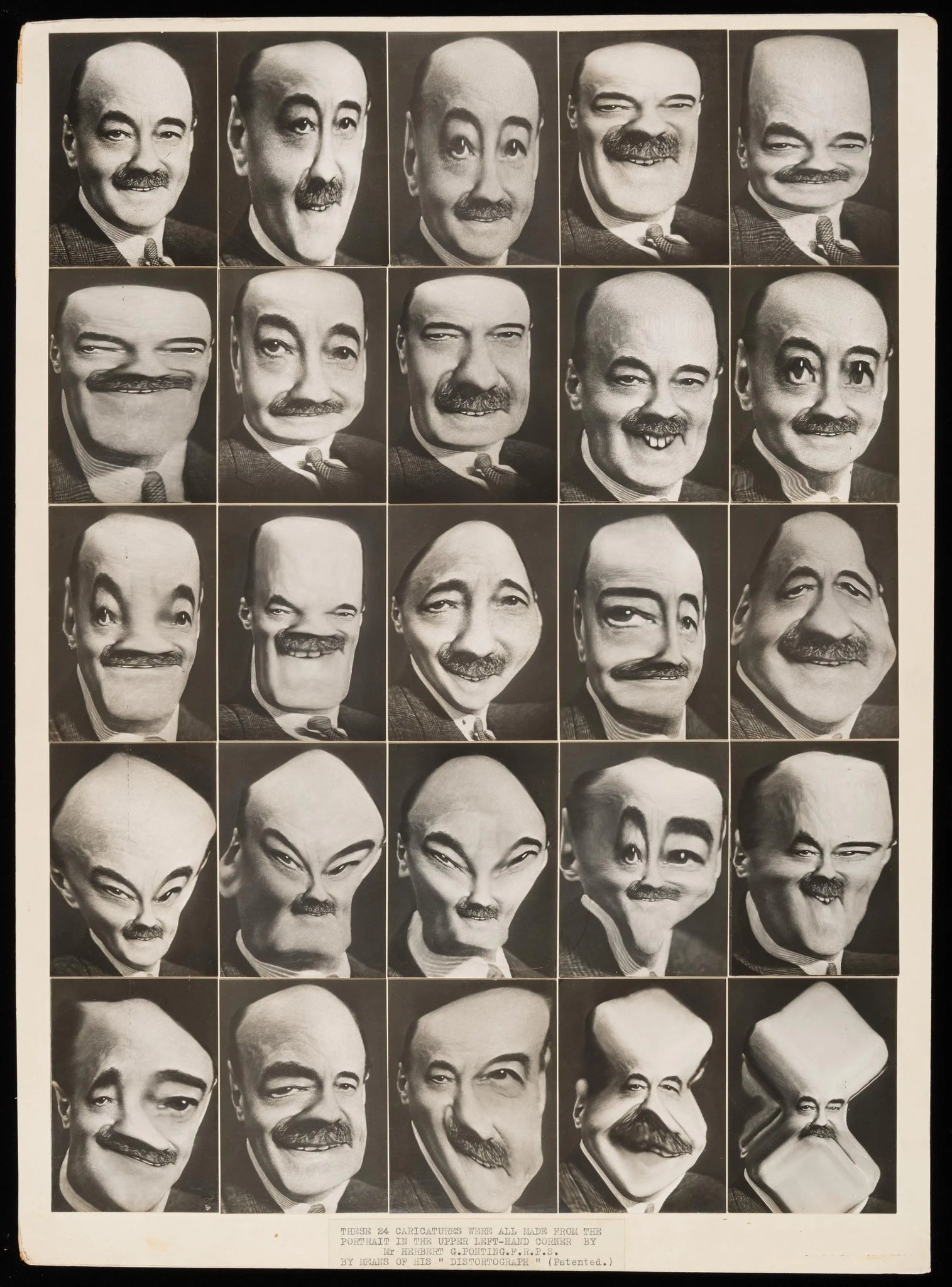 {{ product_title }} Fine Art Print | {{ product_vendor }} Jakero77 Herbert Ponting - Distortograph Caricatures (circa 1915) - 17" x 22" Art Print Art Print  Jakero77