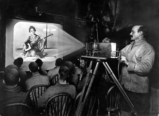 {{ product_title }} Fine Art Print | {{ product_vendor }} Jakero77 Herbert Ponting - Japan Lecture Geisha Girl Antarctica (1910) - 17"x22" Art Print Art Print  Jakero77