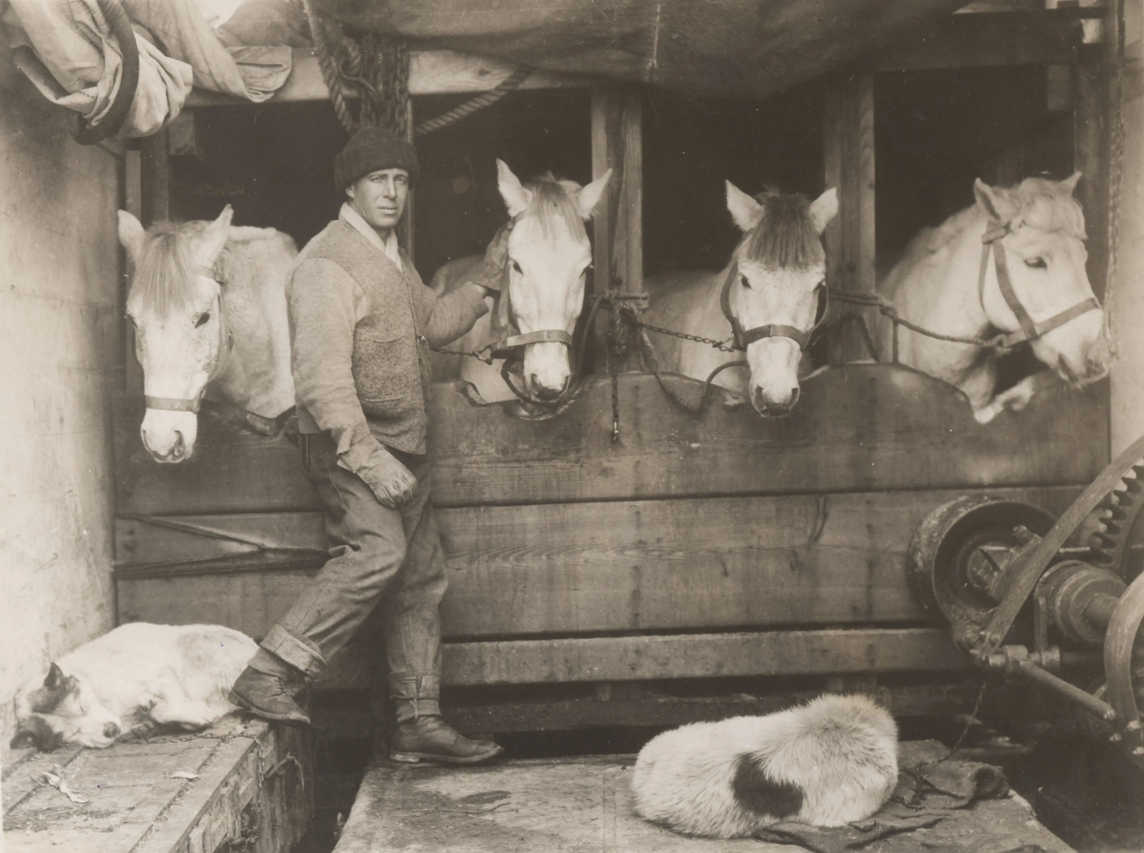 {{ product_title }} Fine Art Print | {{ product_vendor }} Jakero77 Herbert Ponting - Lawrence Oates with Ponies South Pole Expedition (1911) - 17"x22" Fine Art Print Art Print  Jakero77
