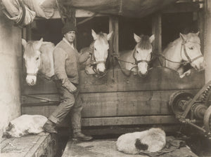 {{ product_title }} Fine Art Print | {{ product_vendor }} Jakero77 Herbert Ponting - Lawrence Oates with Ponies South Pole Expedition (1911) - 17"x22" Fine Art Print Art Print  Jakero77