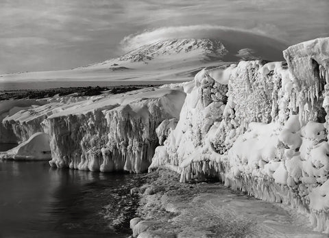 {{ product_title }} Fine Art Print | {{ product_vendor }} Jakero77 Herbert Ponting - Mount Erebus Dome Cloud Antarctica (1911) - 17"x22" Art Print Art Print  Jakero77