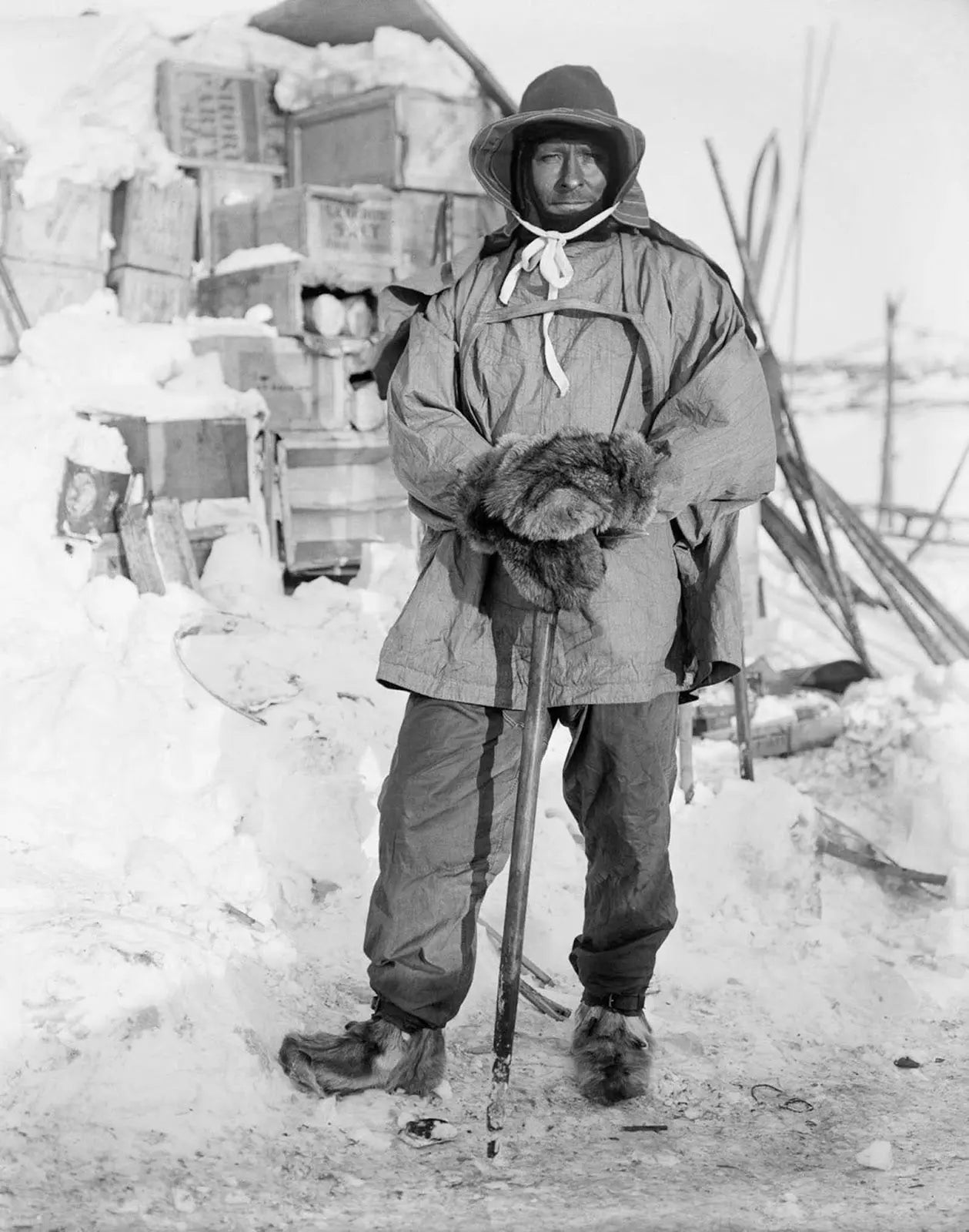 {{ product_title }} Fine Art Print | {{ product_vendor }} Jakero77 Herbert Ponting - Petty Officer Edgar Evans Antarctica (1911) - 17" x 22" Print Art Print  Jakero77
