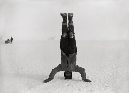 {{ product_title }} Fine Art Print | {{ product_vendor }} Jakero77 Herbert Ponting - Photographer Headstand Antarctica (1911) - 17" x 22" Art Print Art Print  Jakero77