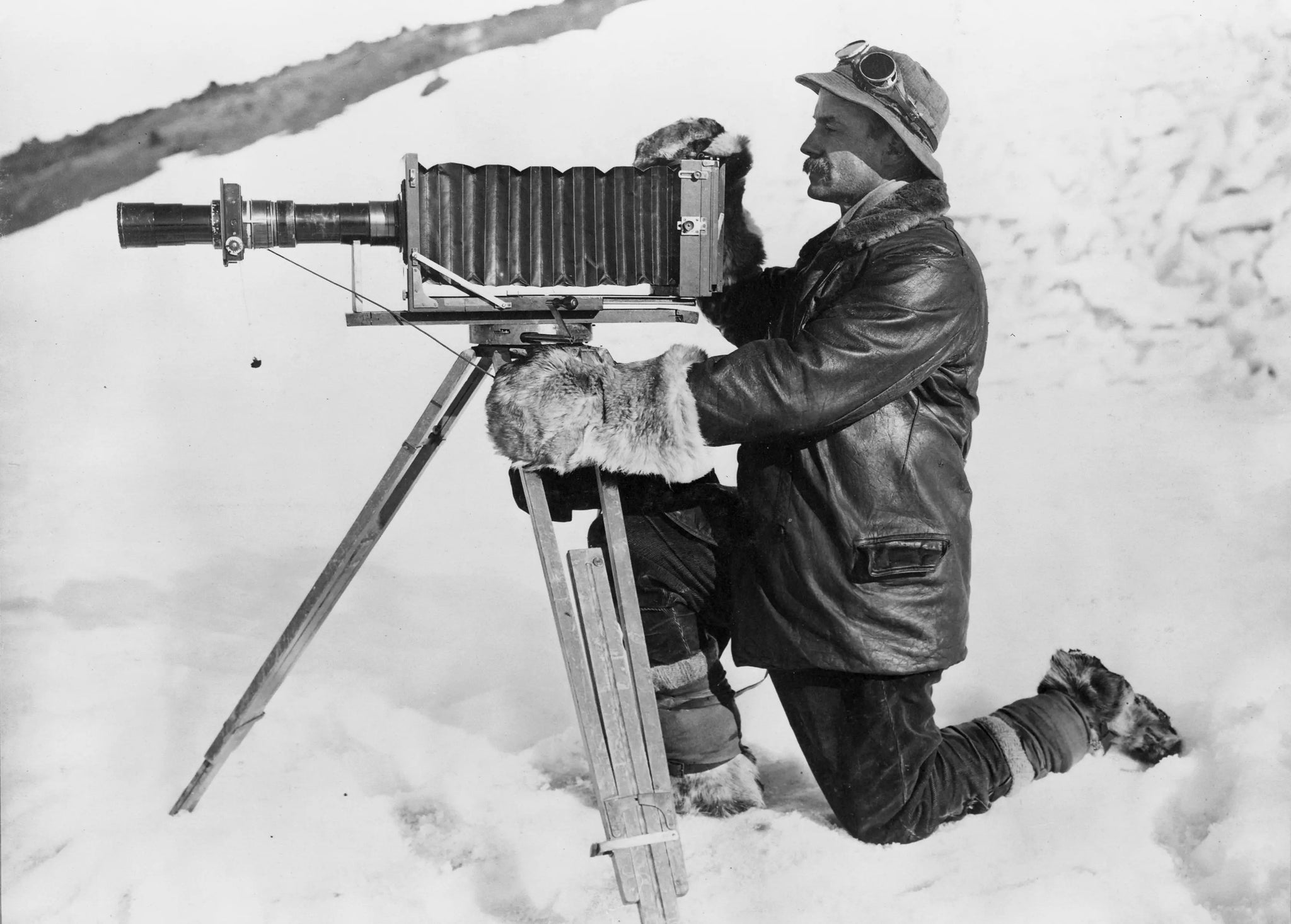 {{ product_title }} Fine Art Print | {{ product_vendor }} Jakero77 Herbert Ponting - Telephoto Camera Antarctica (1912) - 17" x 22" Fine Art Print Art Print  Jakero77