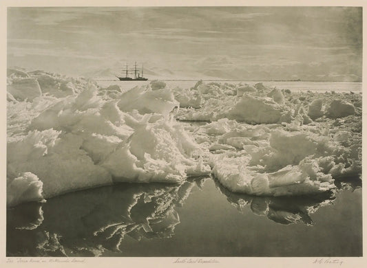 {{ product_title }} Fine Art Print | {{ product_vendor }} Jakero77 Herbert Ponting - Terra Nova Anchored in McMurdo Sound, Antarctica (1911) -17"x22" Fine Art Print Art Print  Jakero77
