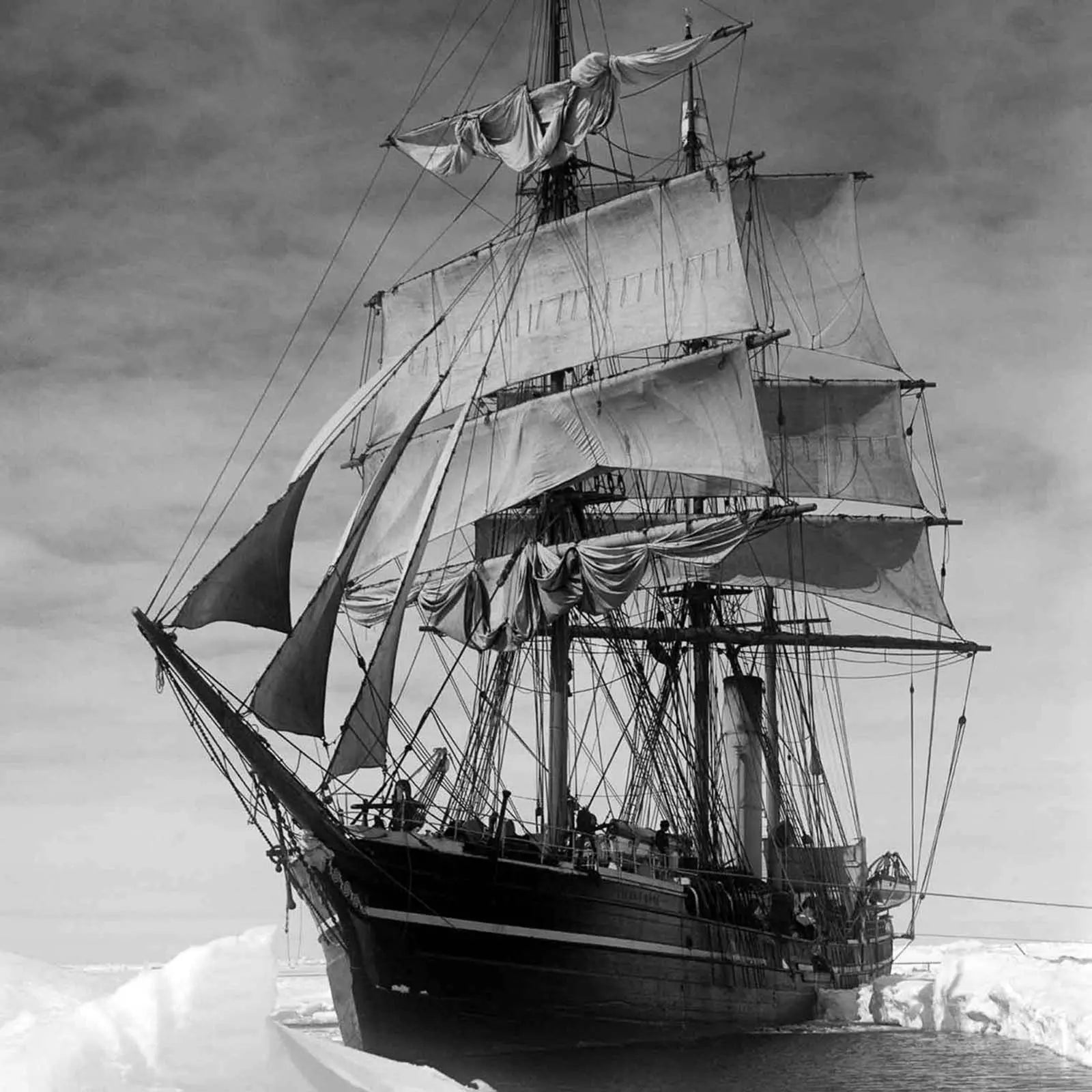 {{ product_title }} Fine Art Print | {{ product_vendor }} Jakero77 Herbert Ponting - Terra Nova Ship in Ice Antarctic Expedition (1911) - 17"x22" Fine Art Print Art Print  Jakero77