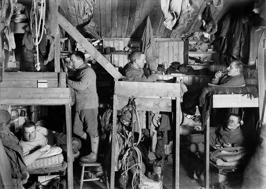 {{ product_title }} Fine Art Print | {{ product_vendor }} Jakero77 Herbert Ponting - The Tenements Bunk Housing Antarctica (1911) - 17" x 22" Print Art Print  Jakero77