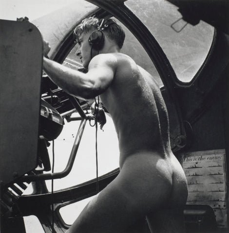 {{ product_title }} Fine Art Print | {{ product_vendor }} Jakero77 Horace Bristol - Nude Navy Blister Gunner Rescue @ Rabaul WW2 (1944) Butt - 17"x22" Fine Art Print Art Print  Jakero77