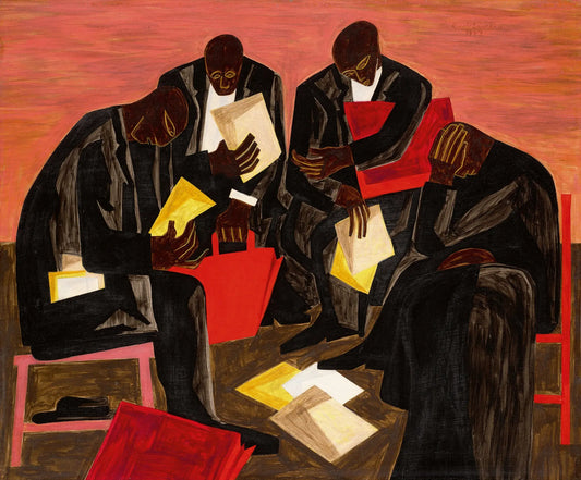 {{ product_title }} Fine Art Print | {{ product_vendor }} Jakero77 Jacob Lawrence - The Businessmen (1947) - 17" x 22" Fine Art Print Art Print  Jakero77