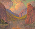 {{ product_title }} Fine Art Print | {{ product_vendor }} Jakero77 Jacobus Hendrik Pierneef - South Africa Canyons 1930s - 17" x 22" Fine Art Print Art Print  Jakero77