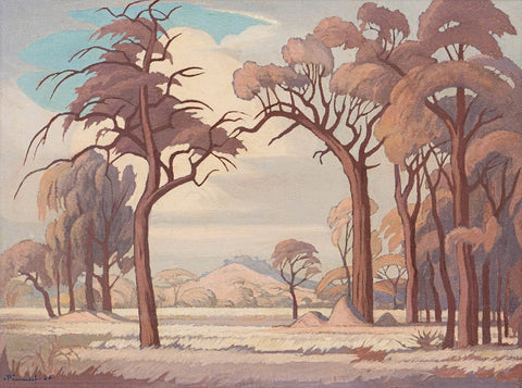 {{ product_title }} Fine Art Print | {{ product_vendor }} Jakero77 Jacobus Hendrik Pierneef - South African Bushveld (1946) - 17" x 22" Art Print Art Print  Jakero77