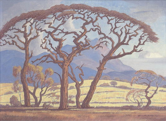 {{ product_title }} Fine Art Print | {{ product_vendor }} Jakero77 Jacobus Hendrik Pierneef - South African Landscape (1930s) - 17" x 22" Art Print Art Print  Jakero77