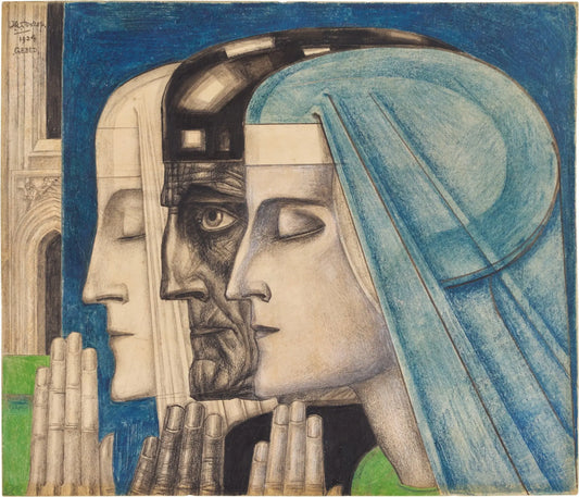 {{ product_title }} Fine Art Print | {{ product_vendor }} Jakero77 Jan Toorop - Gebed (Prayer) 1924 Signed - 17" x 22" Fine Art Print Art Print  Jakero77