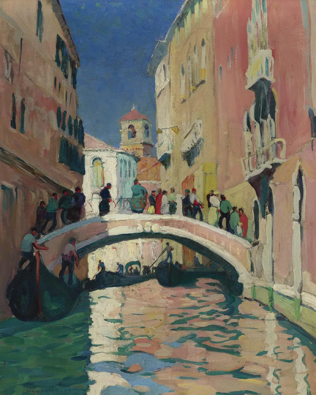 {{ product_title }} Fine Art Print | {{ product_vendor }} Jakero77 Jane Peterson - Venetian Canal (circa 1920s) - 17" x 22" Fine Art Print Art Print  Jakero77