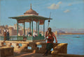 {{ product_title }} Fine Art Print | {{ product_vendor }} Jakero77 Jean Leon Gerome - A Harem in the Kiosk (1870) Signed - 17" x 22" Fine Art Print Art Print  Jakero77