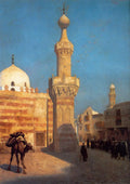 {{ product_title }} Fine Art Print | {{ product_vendor }} Jakero77 Jean Leon Gerome - A View of Cairo (1882) Signed - 17" x 22" Fine Art Print Art Print  Jakero77