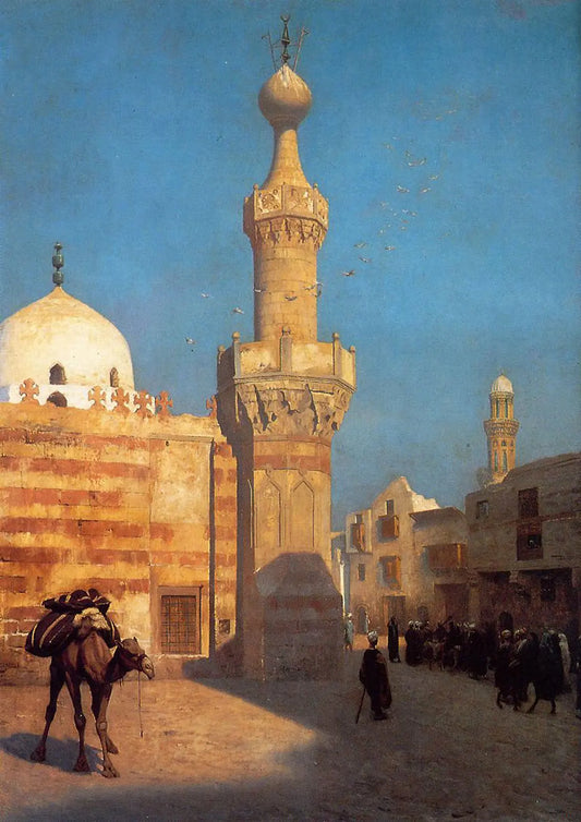 {{ product_title }} Fine Art Print | {{ product_vendor }} Jakero77 Jean Leon Gerome - A View of Cairo (1882) Signed - 17" x 22" Fine Art Print Art Print  Jakero77