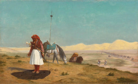 {{ product_title }} Fine Art Print | {{ product_vendor }} Jakero77 Jean Leon Gerome - Albanian Warrior (1864) Signed - 17" x 22" Fine Art Print Art Print  Jakero77