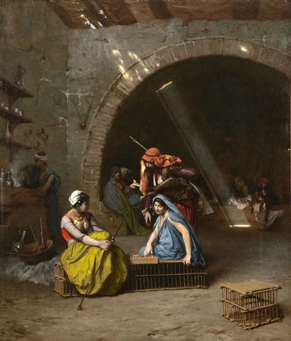 {{ product_title }} Fine Art Print | {{ product_vendor }} Jakero77 Jean Leon Gerome - Amehs Playing Chess in a Café (Signed) - 17" x 22" Art Print Art Print  Jakero77