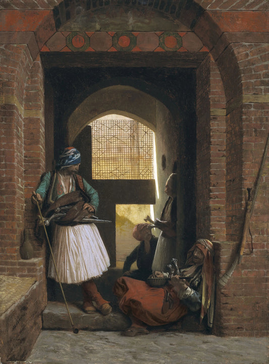 {{ product_title }} Fine Art Print | {{ product_vendor }} Jakero77 Jean Leon Gerome - Arnauts of Cairo at Gate of Bab-el-Nasr (1861) Signed - 17"x22" Fine Art Print Art Print  Jakero77