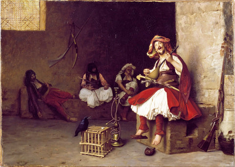 {{ product_title }} Fine Art Print | {{ product_vendor }} Jakero77 Jean Leon Gerome - Bashi-Bazouk Singing (1868) Signed - 17" x 22" Fine Art Print Art Print  Jakero77