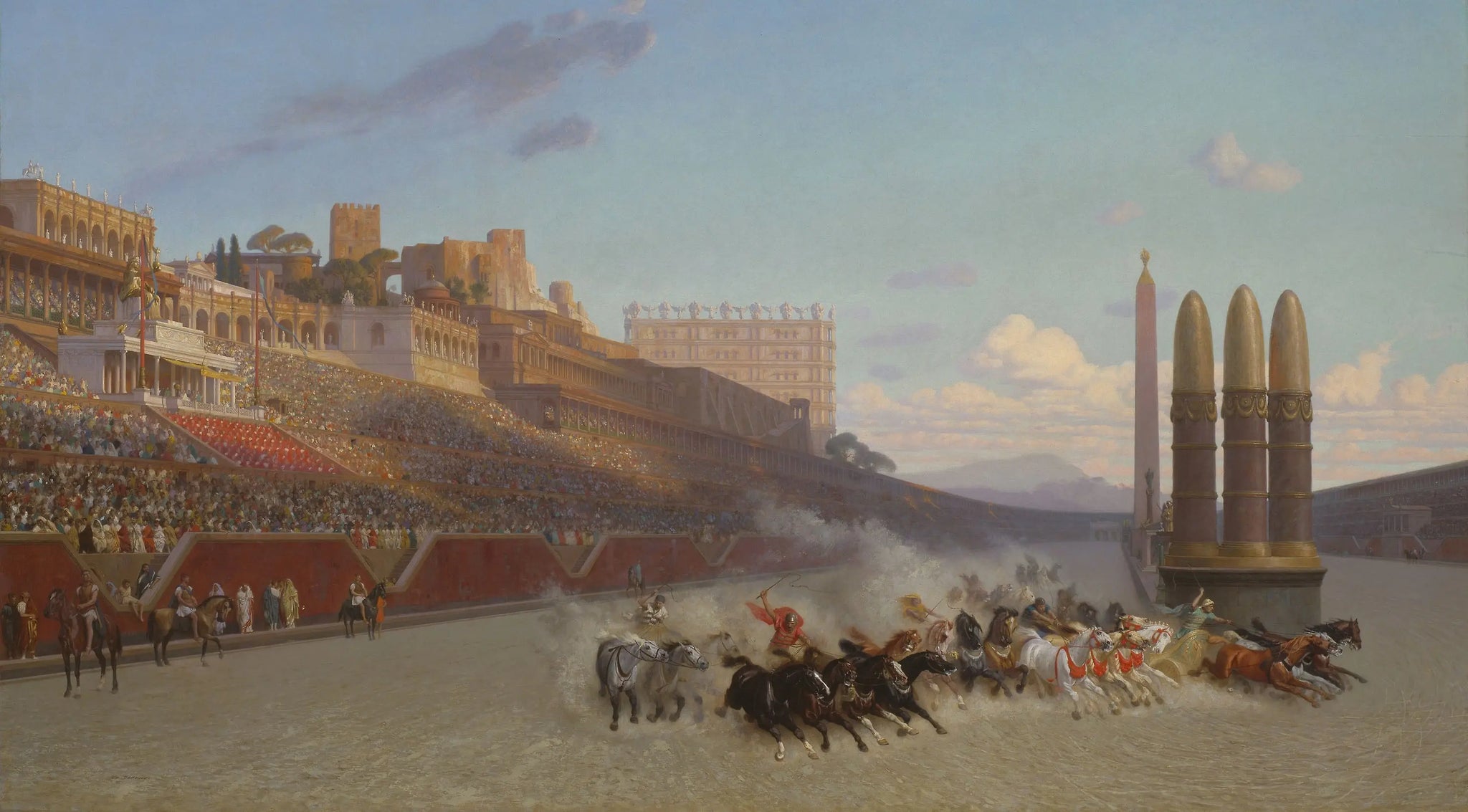 {{ product_title }} Fine Art Print | {{ product_vendor }} Jakero77 Jean Leon Gerome - Chariot Races (1876) Signed - 17" x 22" Fine Art Print Art Print  Jakero77
