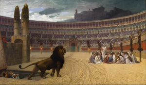 {{ product_title }} Fine Art Print | {{ product_vendor }} Jakero77 Jean Leon Gerome - Christian Martyr's Last Prayer (1883) Signed - 17" x 22" Print Art Print  Jakero77
