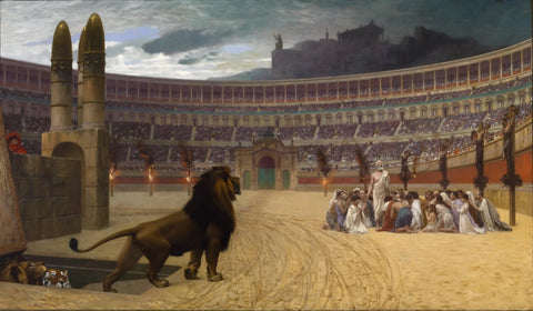 {{ product_title }} Fine Art Print | {{ product_vendor }} Jakero77 Jean Leon Gerome - Christian Martyr's Last Prayer (1883) Signed - 17" x 22" Print Art Print  Jakero77