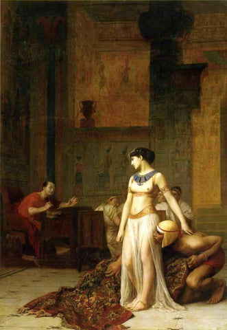 {{ product_title }} Fine Art Print | {{ product_vendor }} Jakero77 Jean Leon Gerome - Cleopatra and Caesar (1886) Nude - 17" x 22" Fine Art Print Art Print  Jakero77
