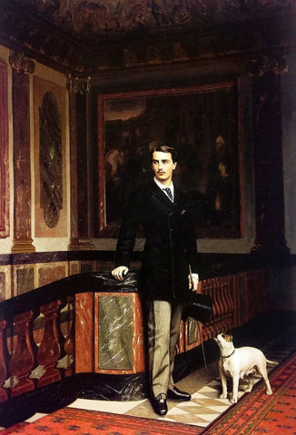 {{ product_title }} Fine Art Print | {{ product_vendor }} Jakero77 Jean Leon Gerome - Duc de la Rochefoucauld-Doudeauville - 17"x22" Fine Art Print Art Print  Jakero77