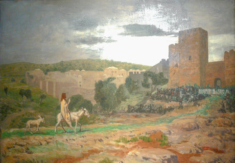 {{ product_title }} Fine Art Print | {{ product_vendor }} Jakero77 Jean Leon Gerome - Entry of Christ into Jerusalem (1897) -17" x 22" Fine Art Print Art Print  Jakero77