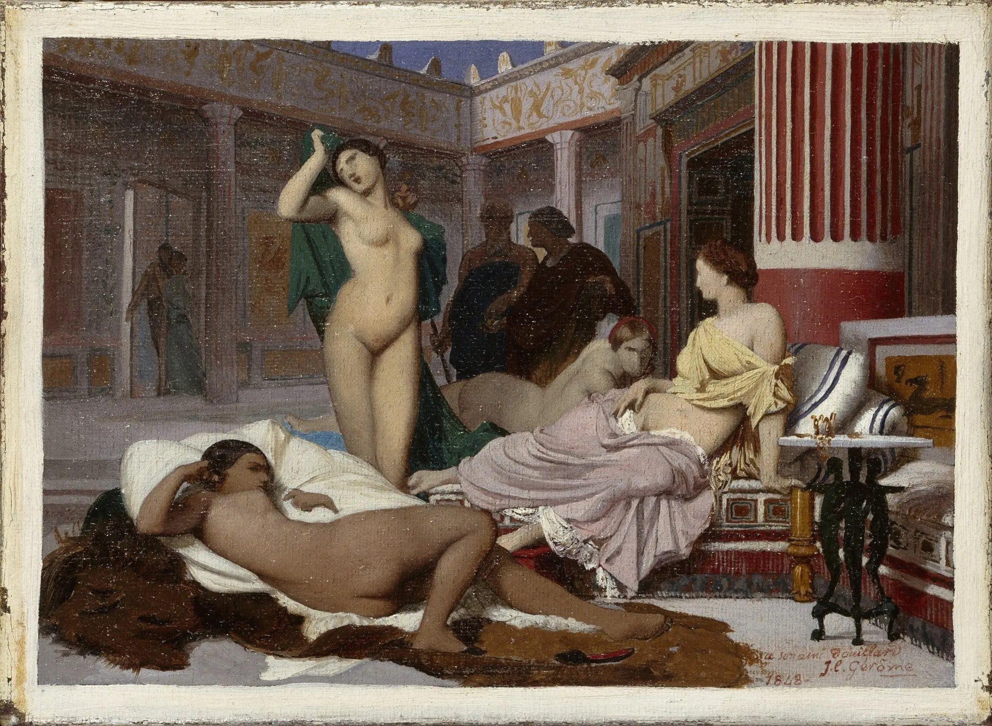 {{ product_title }} Fine Art Print | {{ product_vendor }} Jakero77 Jean Leon Gerome - Greek Interior Nudes (1848) Signed - 17" x 22" Fine Art Print Art Print  Jakero77