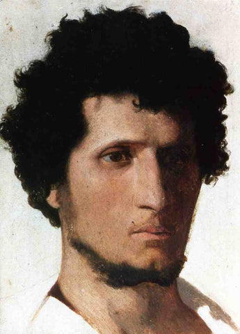 {{ product_title }} Fine Art Print | {{ product_vendor }} Jakero77 Jean Leon Gerome - Head of Peasant of Roman Campagna - 17" x 22" Fine Art Print Art Print  Jakero77