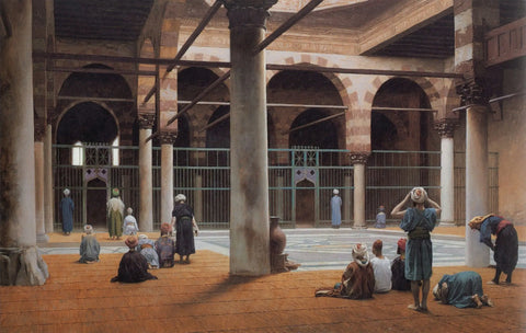 {{ product_title }} Fine Art Print | {{ product_vendor }} Jakero77 Jean Leon Gerome - Interior of a Mosque (1870) Signed - 17" x 22" Fine Art Print Art Print  Jakero77