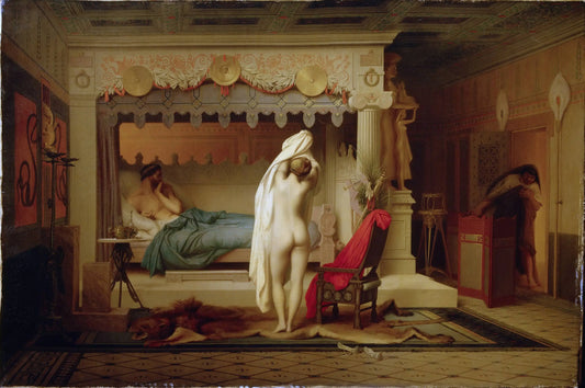{{ product_title }} Fine Art Print | {{ product_vendor }} Jakero77 Jean Leon Gerome - King Caundales of Lydia (1859) Signed - 17" x 22" Fine Art Print Art Print  Jakero77