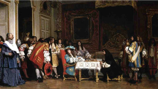 {{ product_title }} Fine Art Print | {{ product_vendor }} Jakero77 Jean Leon Gerome - Louis XIV and Molière (1862) - 17" x 22" Fine Art Print Art Print  Jakero77