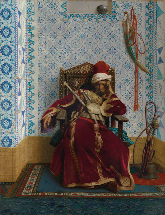 {{ product_title }} Fine Art Print | {{ product_vendor }} Jakero77 Jean Leon Gerome - Markos Botsaris (1874) Signed - 17" x 22" Fine Art Print Art Print  Jakero77