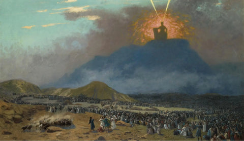 {{ product_title }} Fine Art Print | {{ product_vendor }} Jakero77 Jean Leon Gerome - Moses on Mount Sinai (1900) Signed - 17" x 22" Fine Art Print Art Print  Jakero77