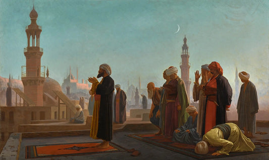 {{ product_title }} Fine Art Print | {{ product_vendor }} Jakero77 Jean Leon Gerome - Muslim Prayer in Cairo (1865) Signed - 17"x22" Fine Art Print Art Print  Jakero77